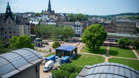 Ausblick auf den Kranzplatz Ausblick auf den Kranzplatz