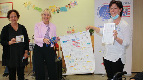 Digitalministerin Prof. Dr. Kristina Sinemus im Alten- und Pflegeheim St. Josef in Darmstadt