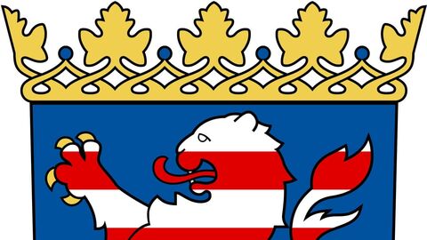 Das bis heute gültige Landeswappen, wie es per Gesetz vom 22. November 1949 eingeführt wurde. Das bis heute gültige Landeswappen, wie es per Gesetz vom 22. November 1949 eingeführt wurde.