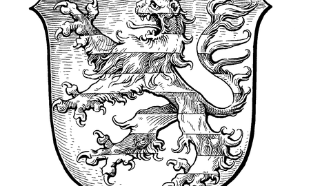 Das offizielle Staatswappen des Volksstaats Hessen von 1920,  Das offizielle Staatswappen des Volksstaats Hessen von 1920,