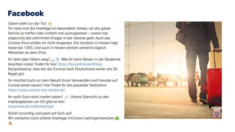 Facebook-Post vom 14. April 2022