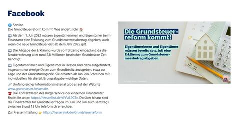 Facebook-Post vom 17. Mai 2022