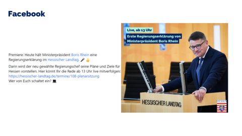 Facebook-Post vom 07. Juni 2022