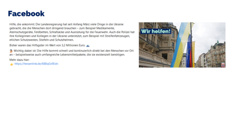 Facebook-Post vom 20. Juli 2022