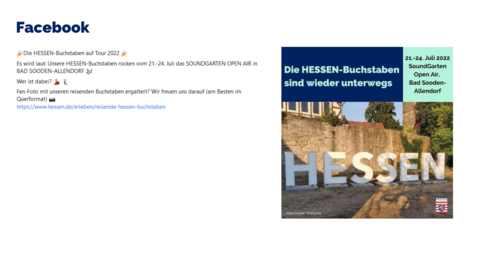 Facebook-Post vom 21. Juli 2022