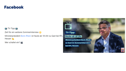 Facebook-Post vom 26. Juli 2022