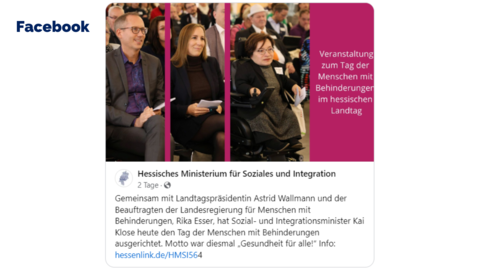 Facebook-Post vom 3. November 2023