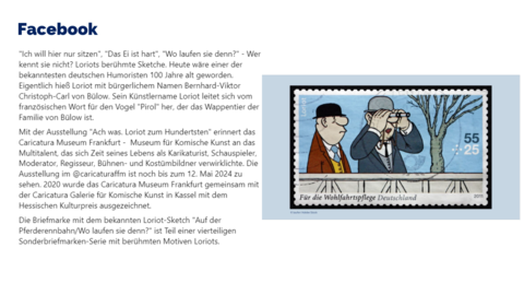 Facebook-Post vom 12. November 2023