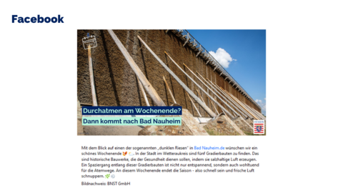 Facebook-Post vom 27. Oktober 2023