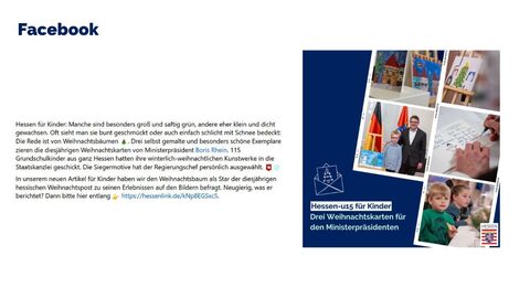 Facebook-Post vom 15. Dezember 2023