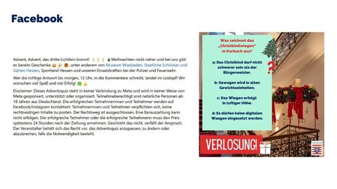 Facebook-Post vom 17. Dezember 2023