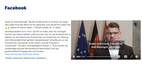 Facebook-Post vom 20. November 2023