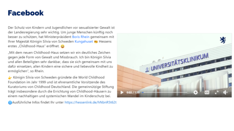 Facebook-Post vom 20. November 2023