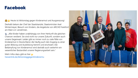 Facebook-Post vom 24. November 2023