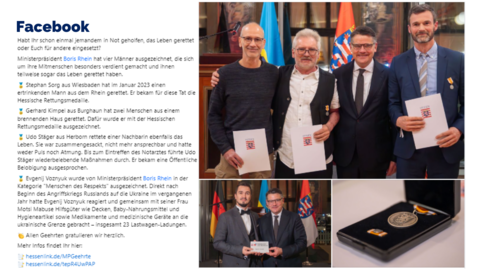 Facebook-Post vom 05. Dezember 2023