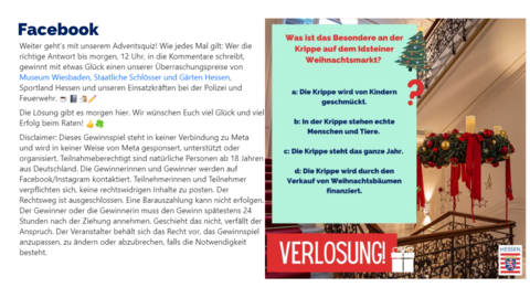 Facebook-Post vom 10. Dezember 2023