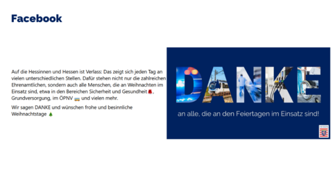 Facebook-Post vom 25. Dezember 2023