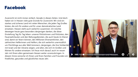 Facebook-Post vom 01. Januar 2024