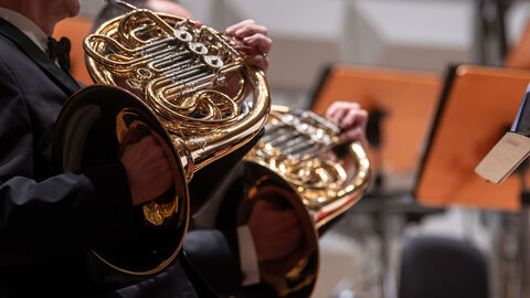 Blechbläser Orchester Nahaufnahme