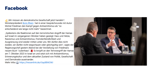 Facebook-Post vom 13. Februar 2024