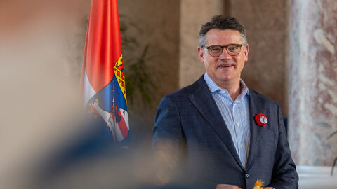 Ministerpräsident Boris Rhein beim Tollitäten-Empfang 2024 in Schloss Biebrich in Wiesbaden Ministerpräsident Boris Rhein beim Tollitäten-Empfang 2024 in Schloss Biebrich in Wiesbaden