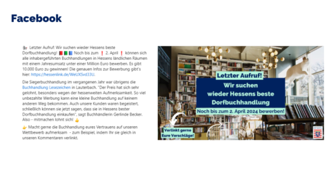 Facebook-Post vom 26. März 2024