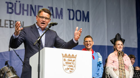 Ministerpräsident Boris Rhein am Hessentag 2024 Ministerpräsident Boris Rhein spricht am Hessentag 2024