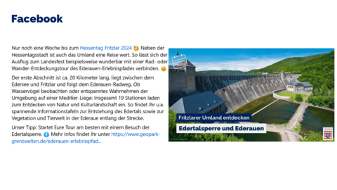 Facebook-Post von Freitag, 17. Mai 2024 um 17:00