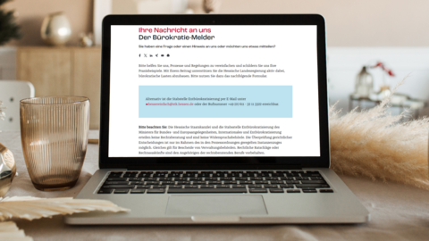 Bürokratie-Melder Mock-up vom Bürokratie-Melder