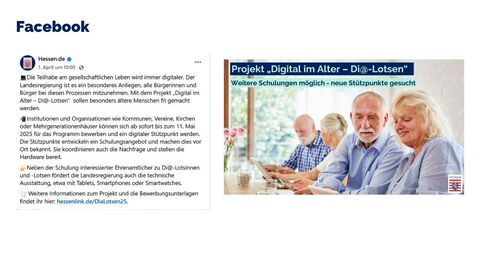 Facebook-Post vom 1. April 2025