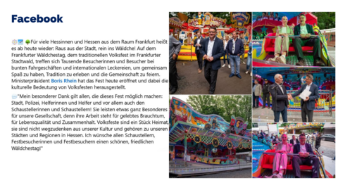 Facebook Post vom 06. Juni 2025