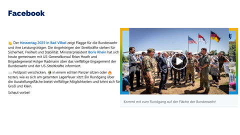 Facebook-Post vom 20. Juni 2025