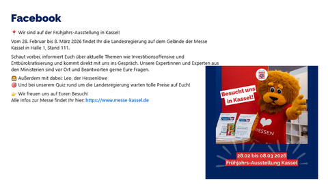 Facebook-Post vom 28. Februar 2026