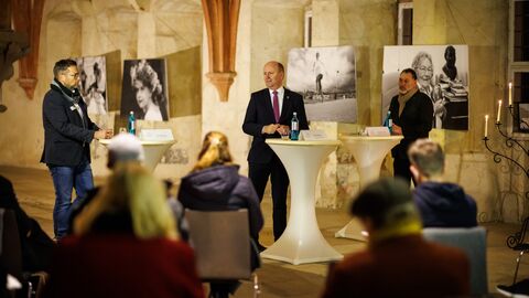 vlnr Timo Georgi, Stiftung Kloster Eberbach, Uwe Becker, Rafael Herlich  vlnr Timo Georgi, Stiftung Kloster Eberbach, Uwe Becker, Rafael Herlich